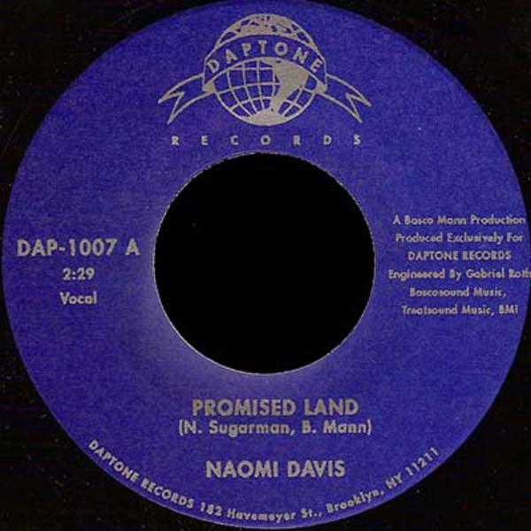 Naomi Davis - Promised Land - Used Vinyl Record 7" image 1