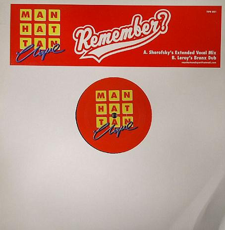Manhattan Clique - Remember - Used Vinyl Record 12" image 1
