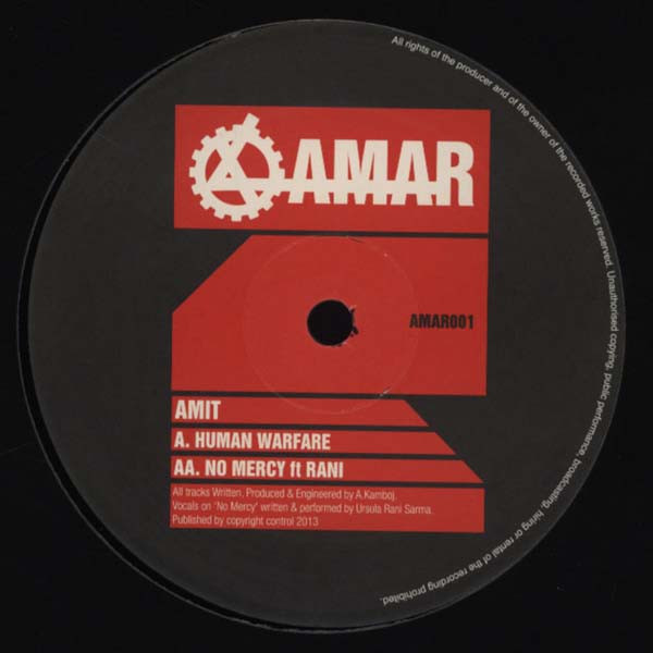 Amit - Human Warfare / No Mercy - Vinyl Record 12" image 1