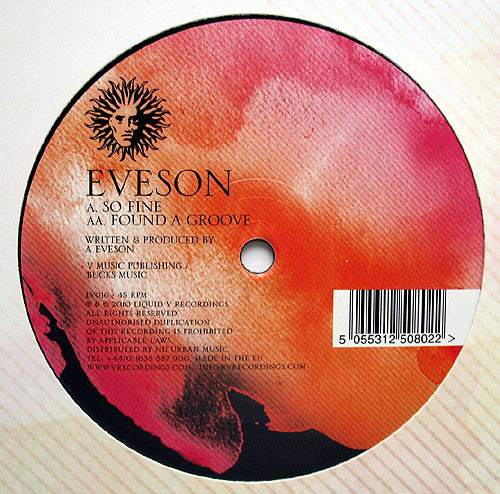 Eveson - So Fine / Found A Groove - Vinyl Record 12" image 1
