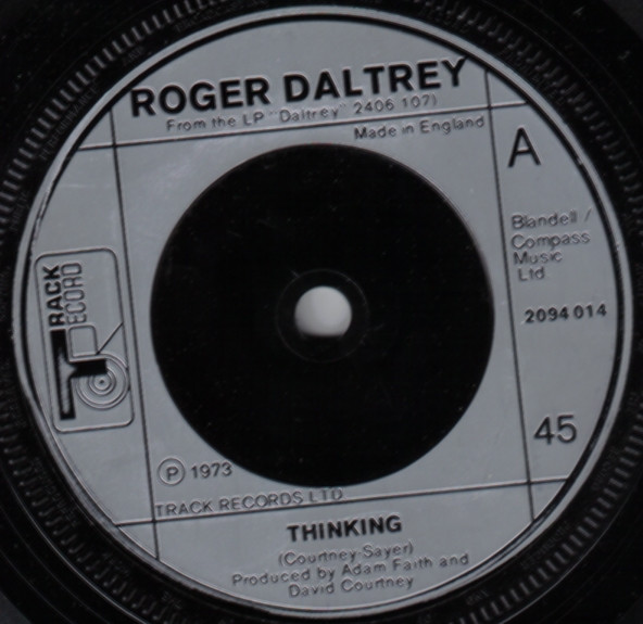 Roger Daltrey - Thinking - Used Vinyl Record 7" image 1