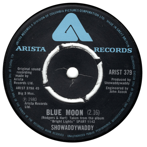 Showaddywaddy - Blue Moon - Used Vinyl Record 7" image 1