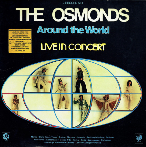 Osmonds - Around The World (Live In Concert) - Used Vinyl Record image 1