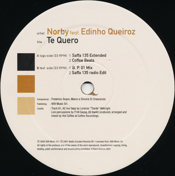 Norby - Te Quero - Used Vinyl Record 12" image 1