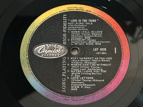 Nat King Cole - Love Is The Thing - Used Vinyl Record image 1