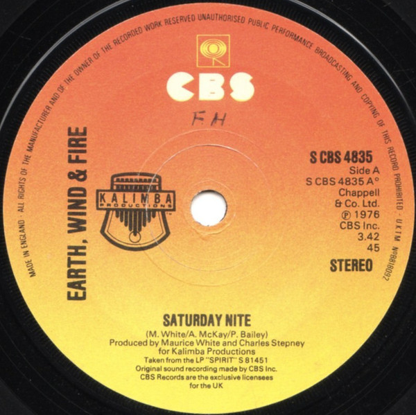 Earth - Saturday Nite - Used Vinyl Record 7" image 1