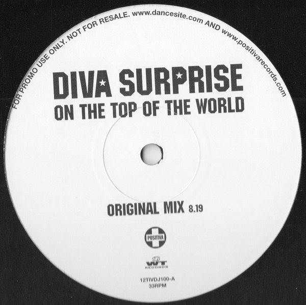 Diva Surprise - On The Top Of The World - Used Vinyl Record 12" image 1