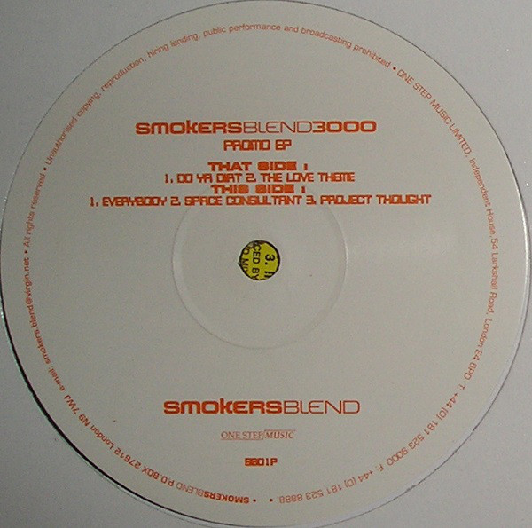 Smokers Blend 3000 - Promo EP - Vinyl Record 12" image 1