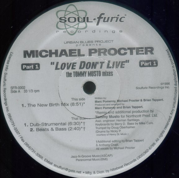 Urban Blues Project - Love Don't Live (Part 1) (The Tommy Musto Mixes image 1