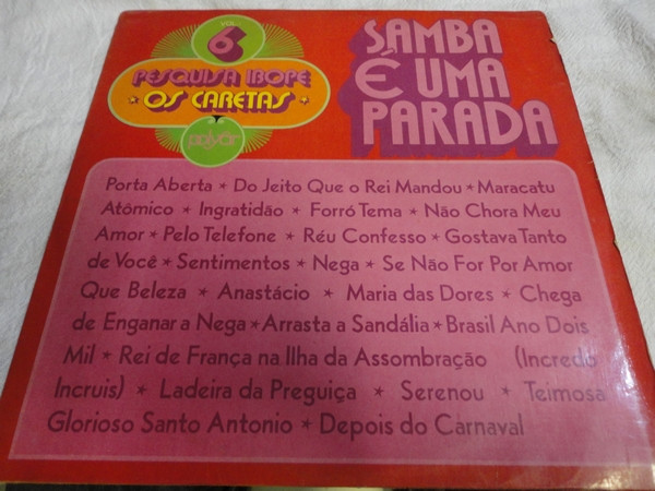 Os Caretas - Samba E Uma Parada Vol. 6 - Used Vinyl Record image 1