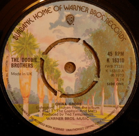Doobie Brothers - China Grove - Used Vinyl Record 7" image 1