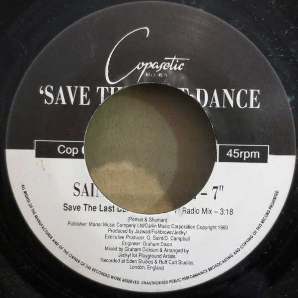 Saint & Campbell - Save The Last Dance For Me - Used Vinyl Record 7" image 1