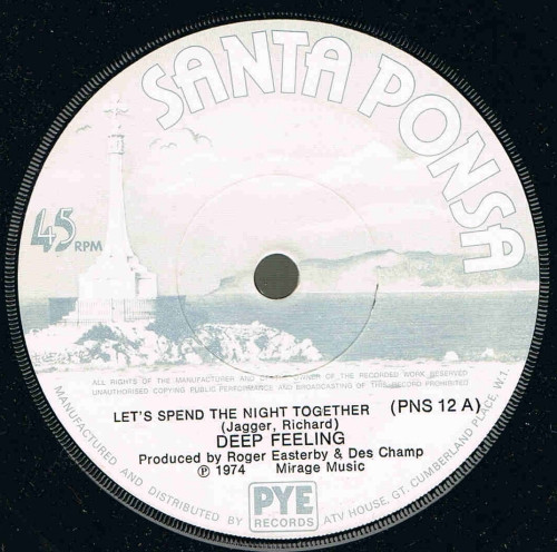 Deep Feeling - Let's Spend The Night Together / Avalon - Used Vinyl R image 1