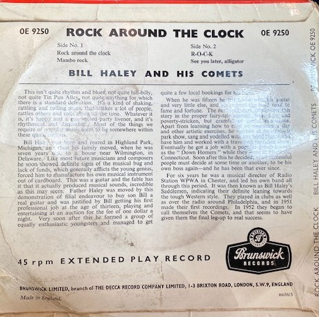 Bill Haley And His C - Rock Around The Clock - Used Vinyl Record 7" image 1