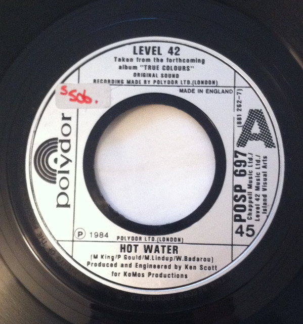 Level 42 - Hot Water - Used Vinyl Record 7" image 1
