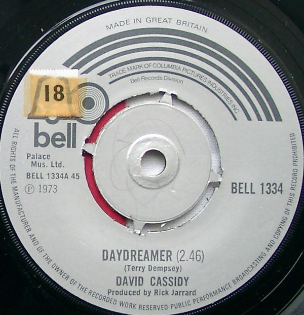 David Cassidy - Daydreamer / The Puppy Song - Used Vinyl Record 7" image 1