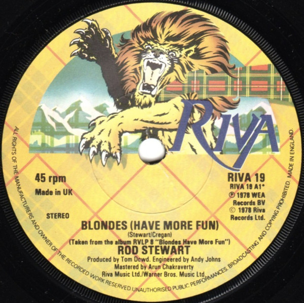 Rod Stewart - Blondes (Have More Fun) / The Best Days Of My Life - Us image 1