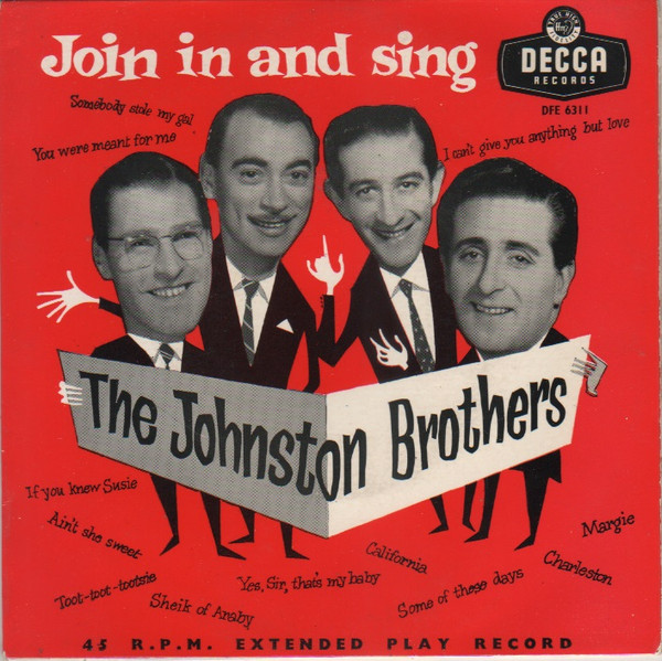Johnston Brothers - Join In And Sing - Used Vinyl Record 7" image 1