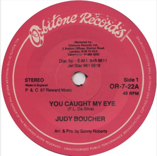 Judy Boucher - You Caught My Eye - Used Vinyl Record 7" image 1