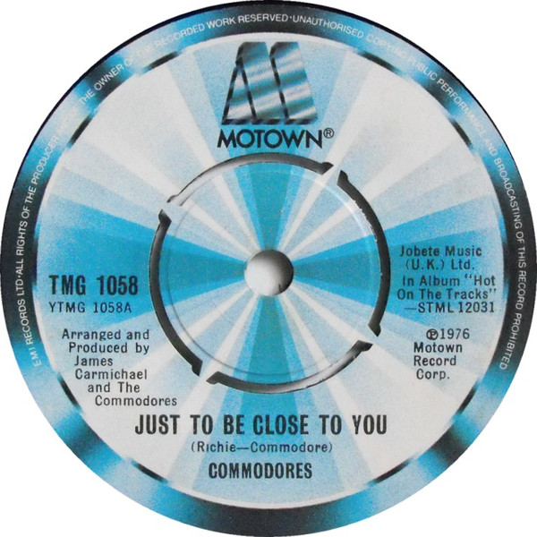 Commodores - Just To Be Close To You - Used Vinyl Record 7" image 1
