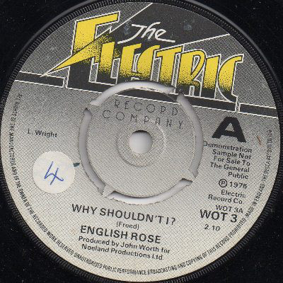 English Rose - Why Shouldn't I? - Used Vinyl Record 7" image 1