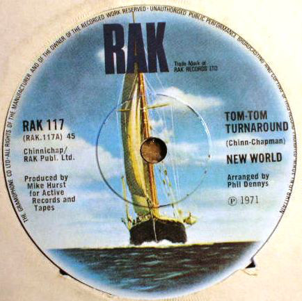 New World - Tom-Tom Turnaround - Used Vinyl Record 7" image 1