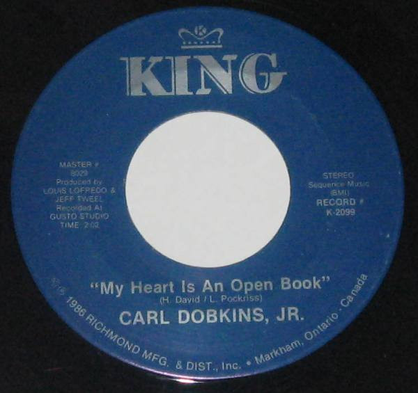 Carl Dobkins Jr. - My Heart Is An Open Book / Sugar Shack - Used Viny image 1