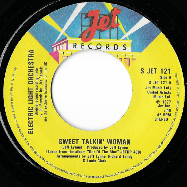 Electric Light Orche - Sweet Talkin' Woman - Used Vinyl Record 7" image 1