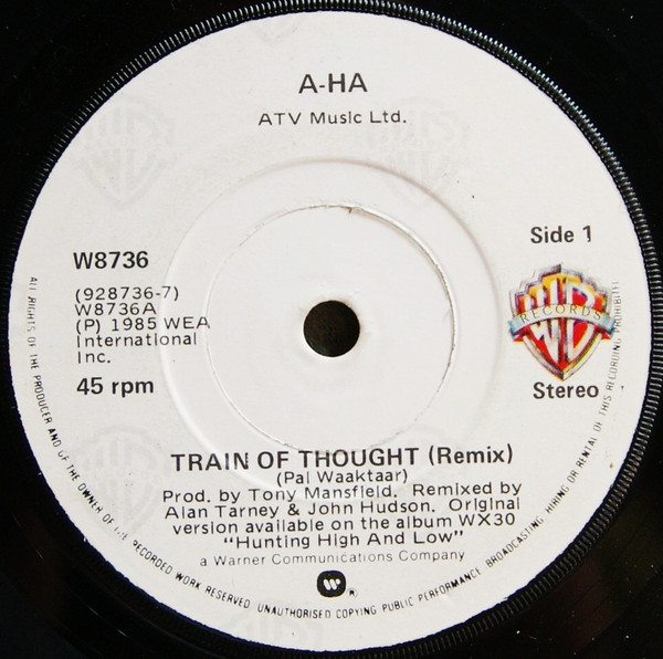 a-ha - Train Of Thought (Remix) - Used Vinyl Record 7" image 1