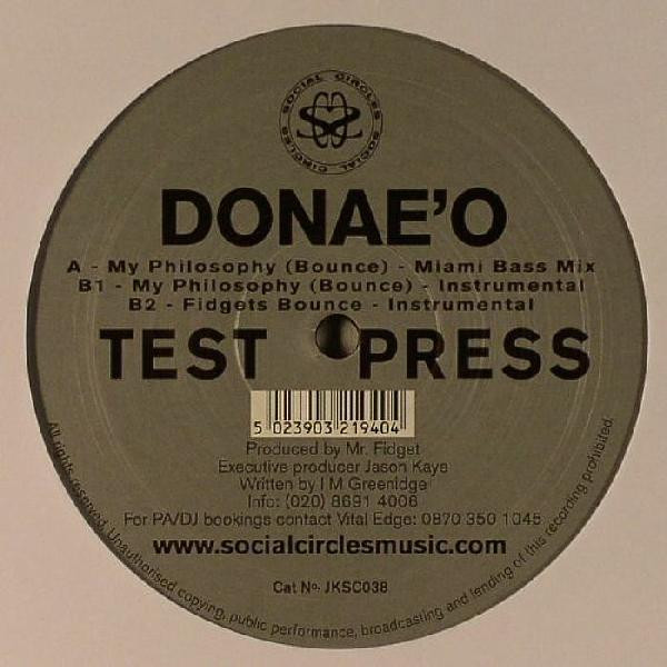 Donae'o - My Philosophy (Bounce) (Remixes) - Vinyl Record 12" image 1