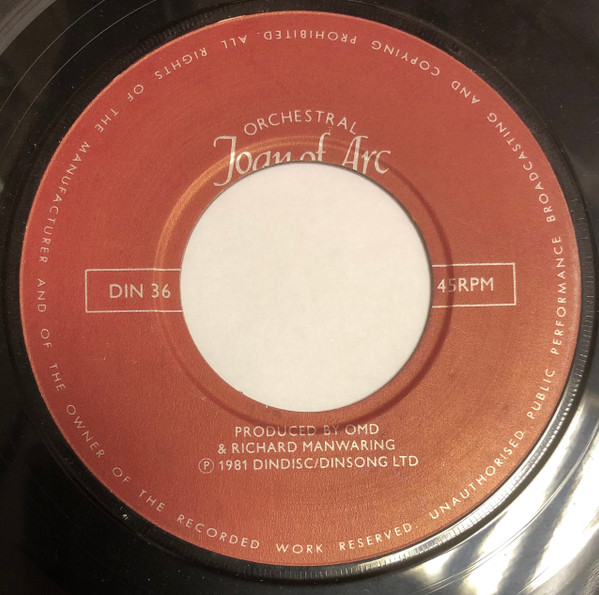 Orchestral Manoeuvre - Joan Of Arc - Used Vinyl Record 7" image 1
