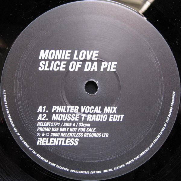 Monie Love - Slice Of Da Pie - Used Vinyl Record 12" image 1