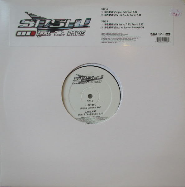 Sash! - I Believe - Used Vinyl Record 12" image 1