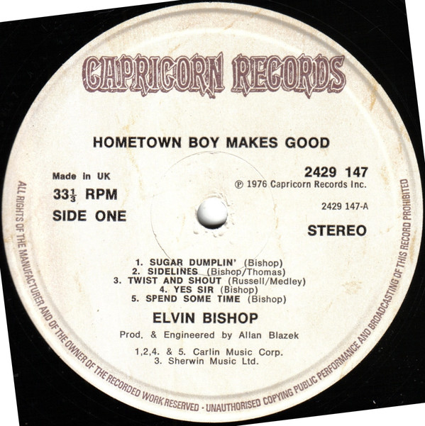 Elvin Bishop - Hometown Boy Makes Good! - Used Vinyl Record image 1