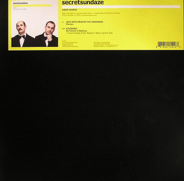 Giles Smith - Secretsundaze Volume 1 Album Sampler - Vinyl Record 12" image 1