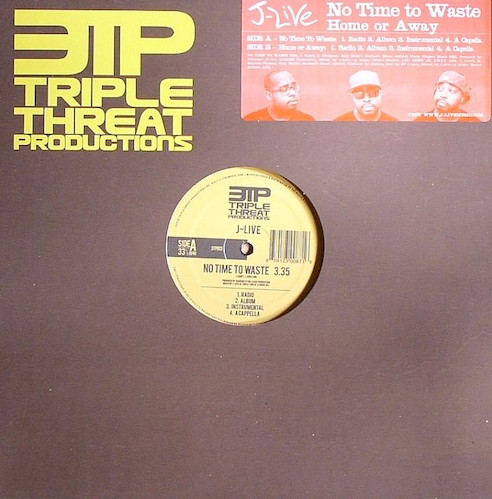 J-Live - No Time To Waste / Home Or Away - Vinyl Record 12" image 1