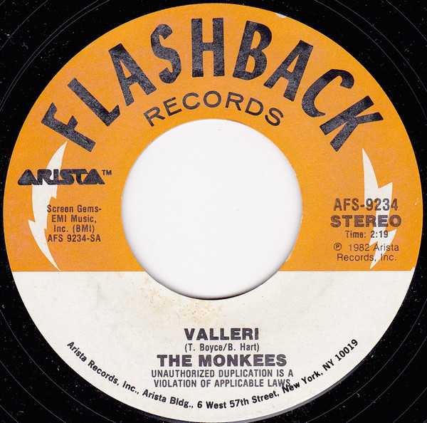 Monkees - Valleri - Used Vinyl Record 7" image 1