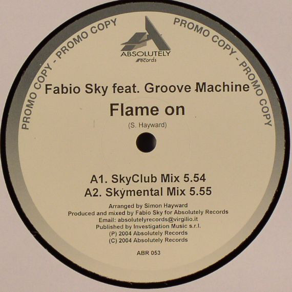 Fabio Sky - Flame On - Vinyl Record 12" image 1