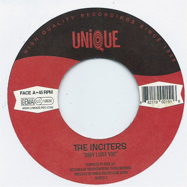 Inciters - Baby I Love You - Vinyl Record 7" image 1