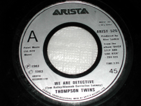 Thompson Twins - We Are Detective - Used Vinyl Record 7" image 1