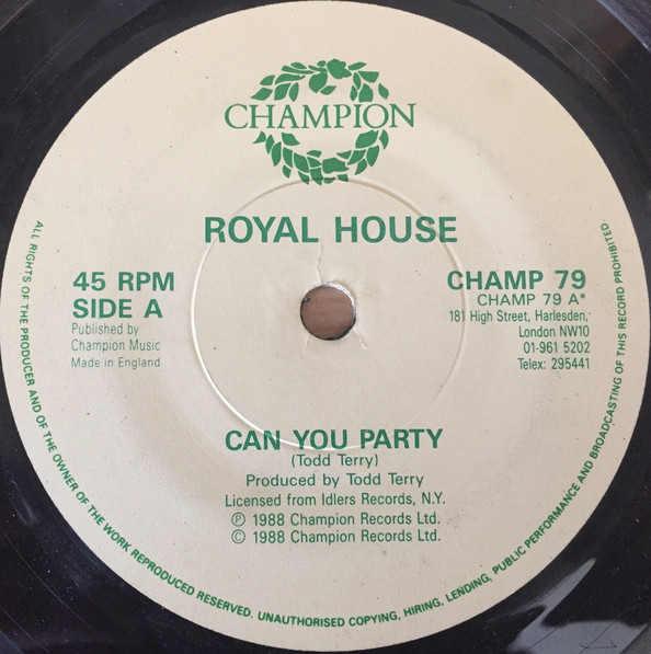 Royal House - Can You Party - Used Vinyl Record 7" image 1