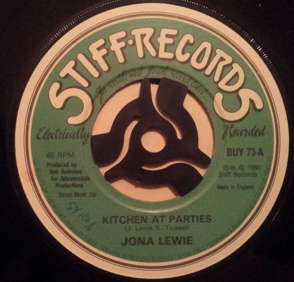 Jona Lewie - Kitchen At Parties - Used Vinyl Record 7" image 1
