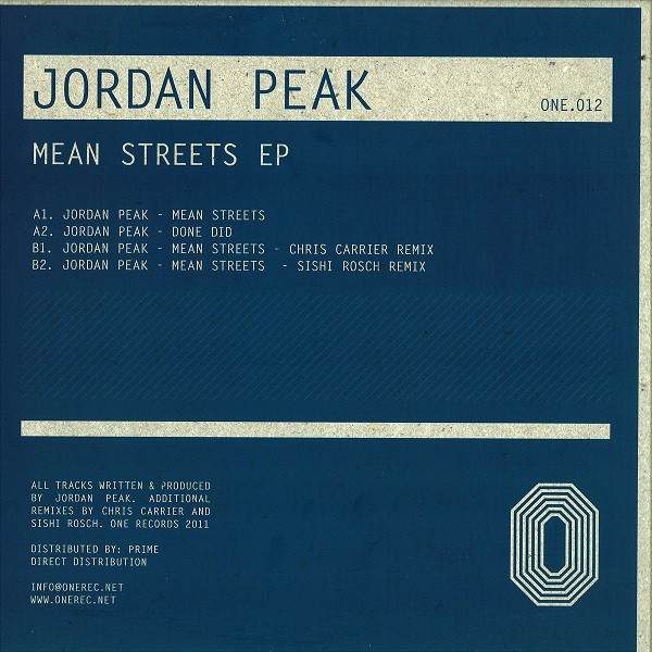 Jordan Peak - Mean Streets EP - Vinyl Record 12" image 1