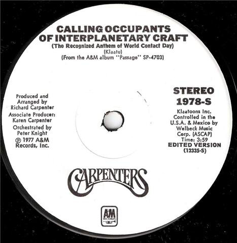 Carpenters - Calling Occupants Of Interplanetary Craft (The Recognized A image 1