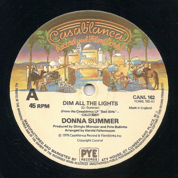 Donna Summer - Dim All The Lights - Used Vinyl Record 12" image 1