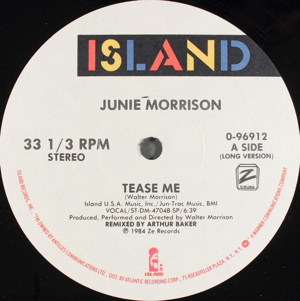 Junie Morrison - Tease Me - Used Vinyl Record 12" image 1