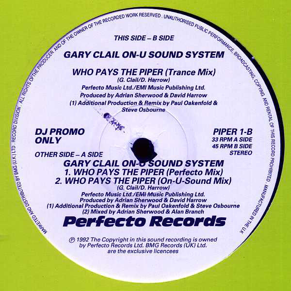 Gary Clail & On-U So - Who Pays The Piper? - Used Vinyl Record 1 image 1