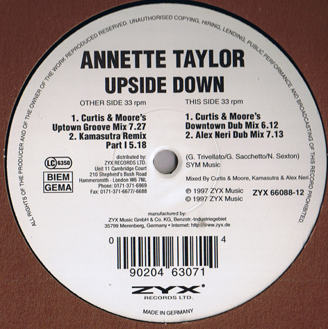 Annette Taylor - Upside Down - Used Vinyl Record 12" image 1