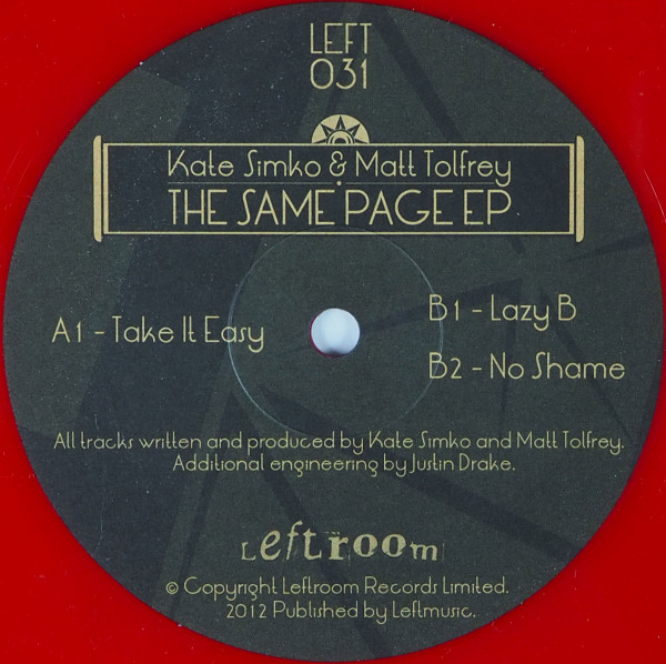 Kate Simko - Same Page EP - Vinyl Record 12" image 1