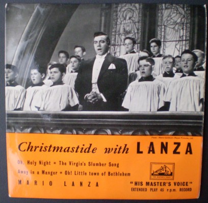 Mario Lanza - Christmastide With Lanza - Used Vinyl Record 7" image 1